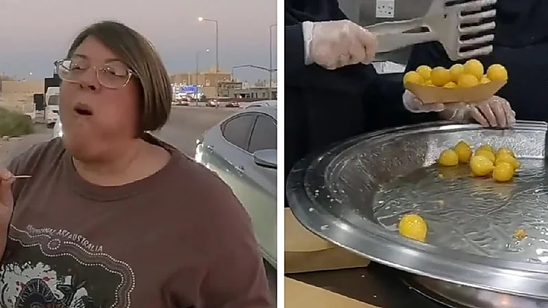 سائحات يوثقن تجربتهن مع اللقيمات والسمبوسة في الرياض.. فيديو