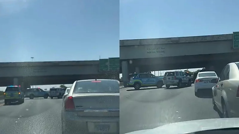 شخص يلقي نفسه من أعلى جسر بالكويت ووفاته في الحال.. فيديو
