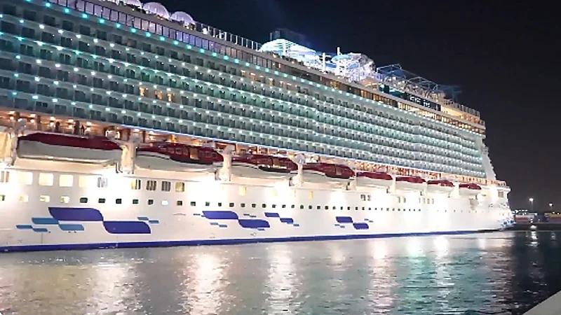 وصول أول سفينة سياحية سعودية إلى ميناء جدة.. فيديو