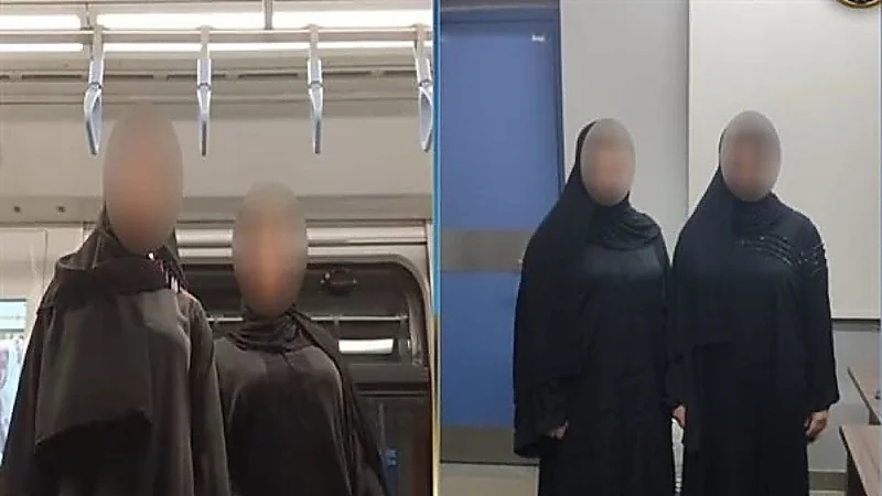 ضبط فتاتين بعد وصلة رقص في المترو
