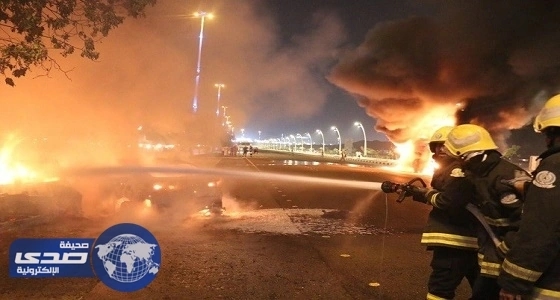 إخماد حريق بأشجار العرعر والحشائش بـ " شفا الطائف "