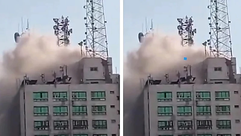 حريق ضخم بسنترال رمسيس يعطل خدمات الإنترنت في مصر.. فيديو