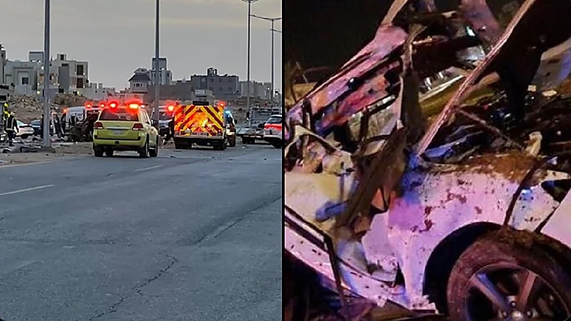 بالفيديو..تفاصيل حادث مصرع أسرة كاملة بالرياض