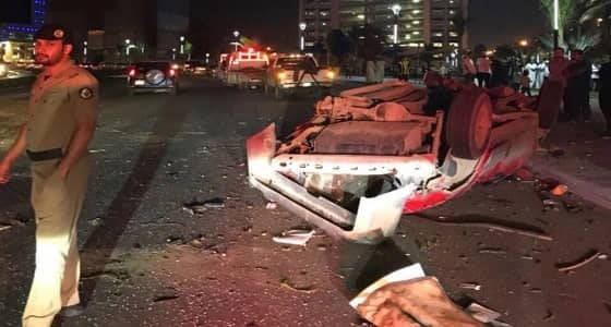 مصرع وإصابة 5 إثر حادث انقلاب بـ " شمال جدة "