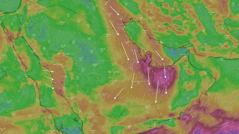 المسند يحذر من هبوب رياح البوراح