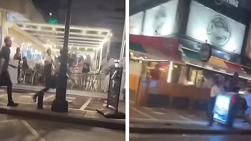 لحظة طعن سائح أمام المارة يثير الذعر في إسبانيا.. فيديو