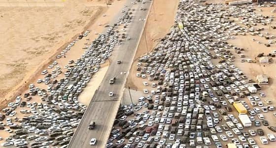 ازدحام شديد في الطرق المؤدية لمهرجان الجنادرية