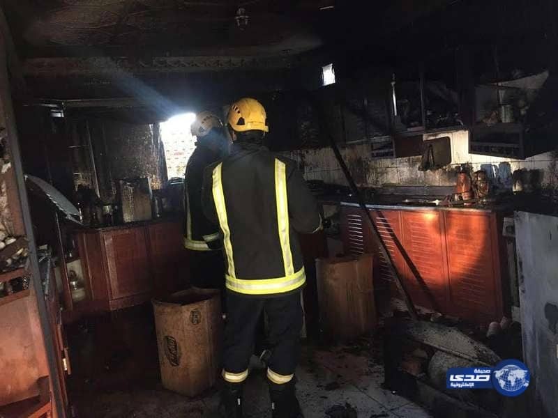 إحتراق شقة بـ"حقل" تبوك ونجاة سكانها