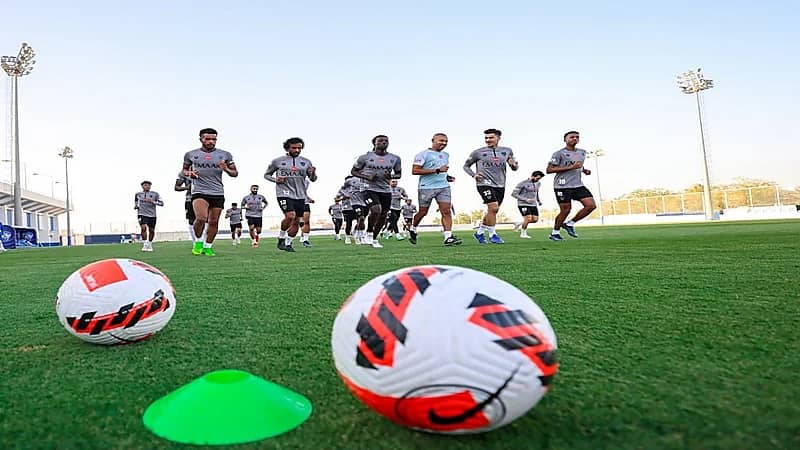 الهلال يؤدي مرانه الرئيسي استعدادا لمواجهة الفيحاء "صور" 