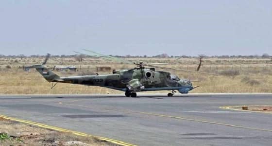 عطل مفاجئ يتسبب في هبوط مروحية عسكرية سودانية اضطراريا