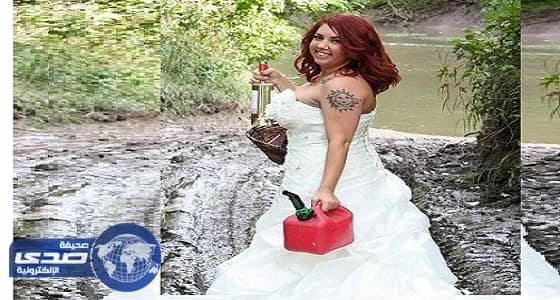 مطلقة تحتفل بفستان الفرح لتحرق قلب طليقها