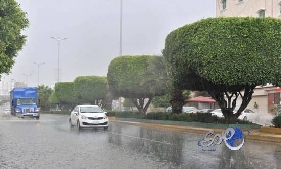 هطول أمطار غزيرة على محافظات عسير