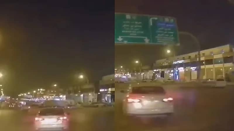 شاهد.. قائد سيارة متهور كاد يتسبب في كارثة بالرياض