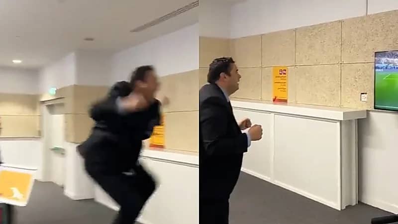 شاهد..فرحة جنونية لمراسل قنوات الكأس بعد تأهل المغرب لربع نهائي المونديال