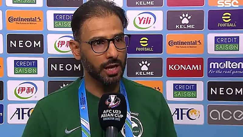 مدرب الأخضر الأولمبي: هدفنا فرحة الشعب السعودي بالبطولات وهذا ما نطمح له