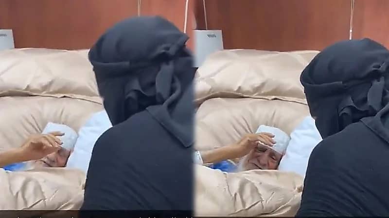 سيدة تزور طليقها المريض ويتعرف عليها رغم إصابته بالزهايمر.. فيديو