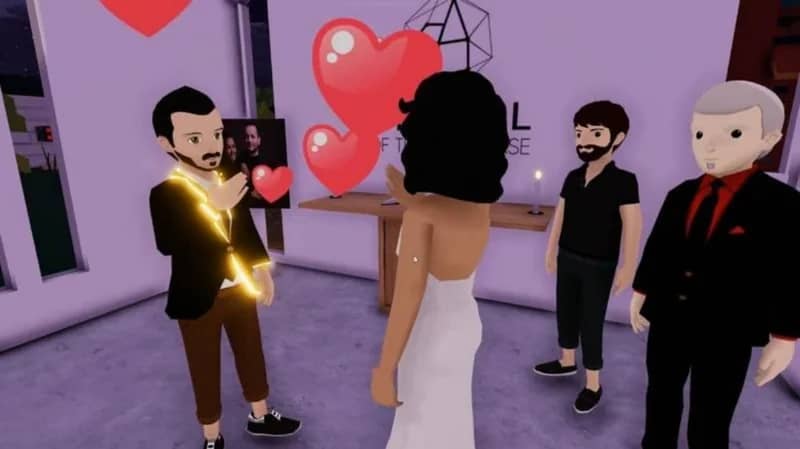 بالصور.. إقامة أول حفل زفاف افتراضي في دبي