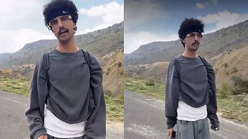 عبدالرحمن بن نافع يخطف الأنظار بأناقته في أبها.. فيديو