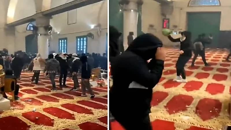 بالفيديو .. أشخاص يرقصون ويلعبون الكرة داخل المسجد الأقصى