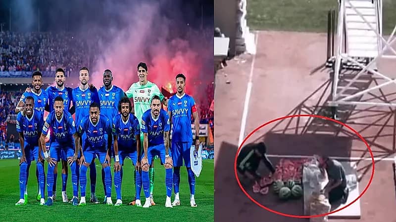 الجح في أرضية ملعب آزادي قبل مواجهة الهلال ونساجي .. فيديو