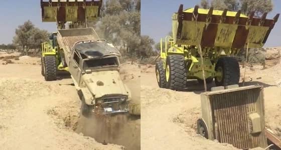 بالفيديو والصور.. إنقاذ مواطن سقط بسيارته في بئر بأملج