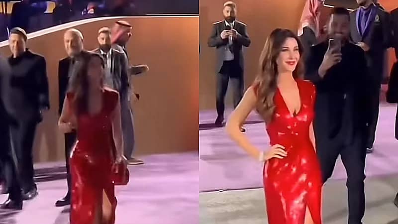 نانسي عجرم تلبي طلب الجمهور برؤيتها وتتوجه له بدلع وابتسامة في حفل Joy Awards .. فيديو