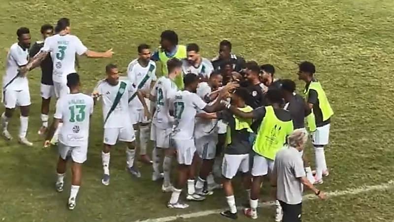 لحظة احتفال لاعبي الأهلي بهدف التعادل أمام خيسوس.. فيديو
