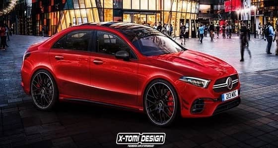 الكشف عن مرسيدس A-Class سيدان في صورة A45 AMG