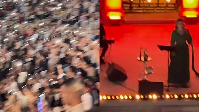 أصالة تتألق في مهرجان جرش والجمهور يضيء المسرح بهواتفهم بعد انقطاع الكهرباء.. فيديو