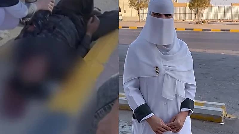 في موقف بطولي .. ممرضة من ⁧‫حفر الباطن‬⁩ تنقذ مصابًا في حادث دهس .. فيديو