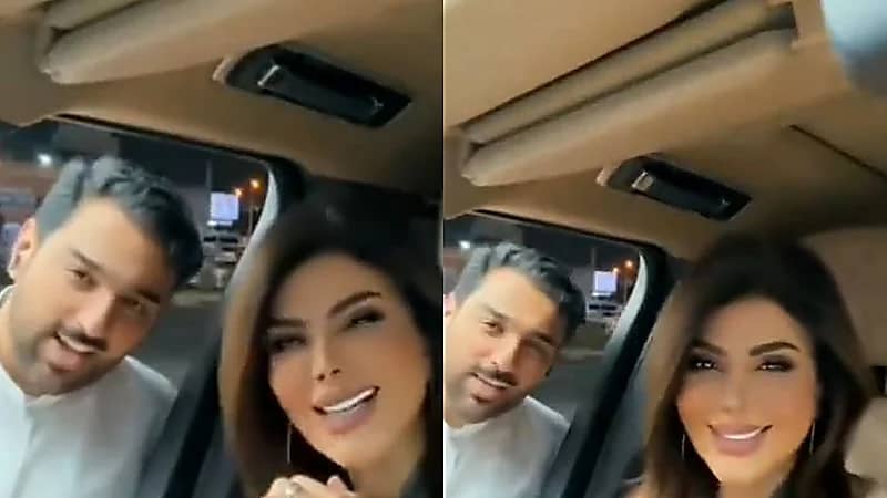 شهاب جوهر يمازح زوجته إلهام الفضالة برومانسية تثير الجدل.. فيديو