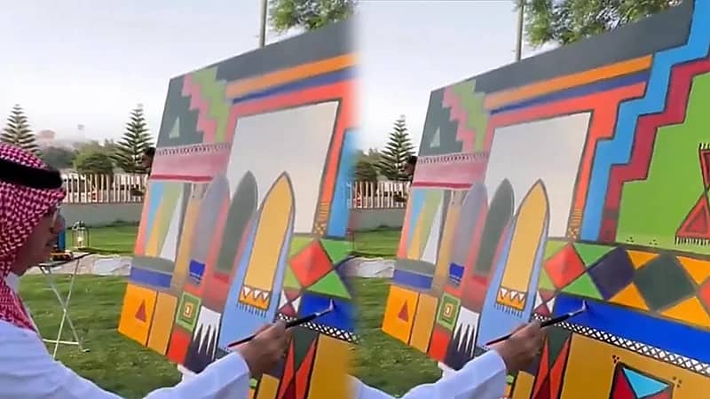 فن القط العسيري.. لوحة نابضة تزيّن ملامح التراث السعودي.. فيديو