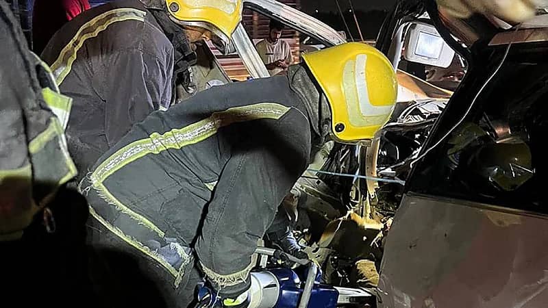 حادث مروع بمدخل صبيا