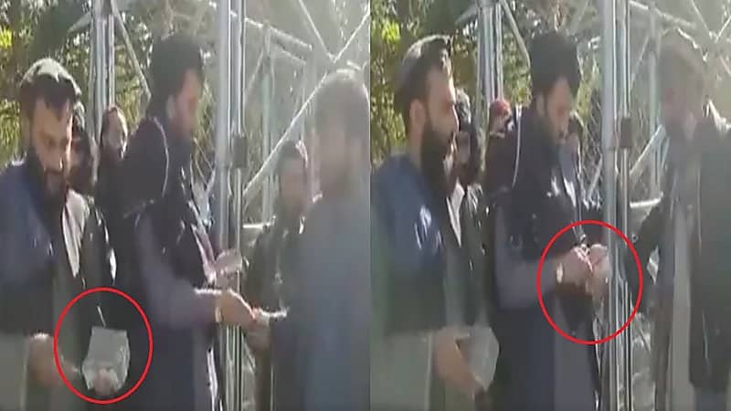 فيديو.. عناصر طالبان يقدمون رشوة لقوات نجل أحمد شاه مسعود في بنجشير