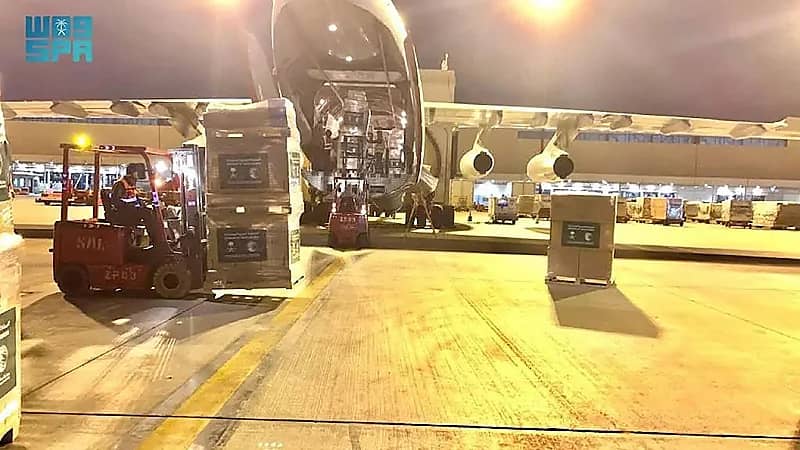 ‎ مغادرة الطائرة السعودية الـ 32 لإغاثة الشعب الفلسطيني في غزة