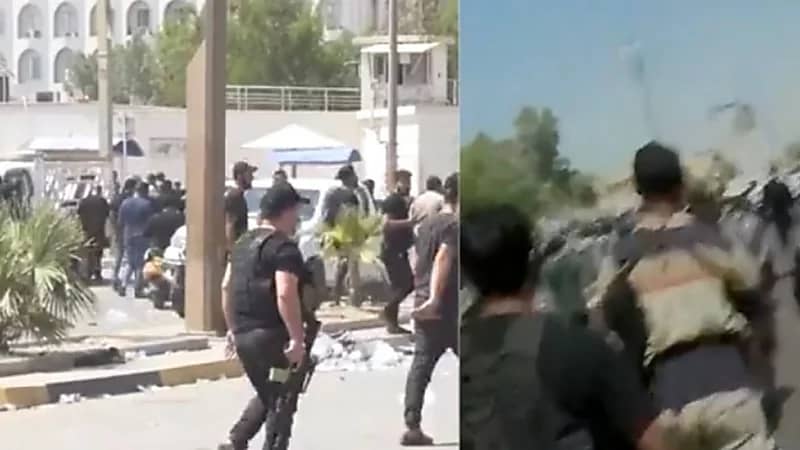 بالفيديو.. بدء انسحاب المسلحين من داخل المنطقة الخضراء بعد دعوة "الصدر"