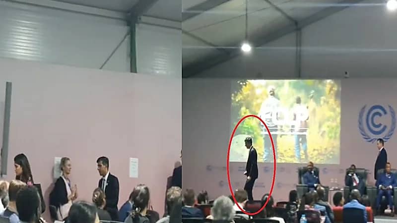 شاهد..رئيس الوزراء البريطاني يغادر قمة المناخ في مصر مسرعًا