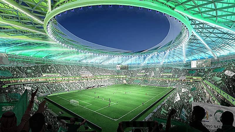 استاد أرامكو بالخبر يقترب من الاكتمال استعدادًا لاستضافة كأس العالم 2034.. صور