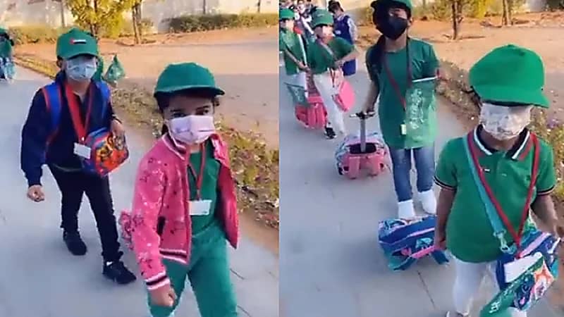 بالفيديو.. معلمة إماراتية تحتفل مع طلابها باليوم الوطني الـ91