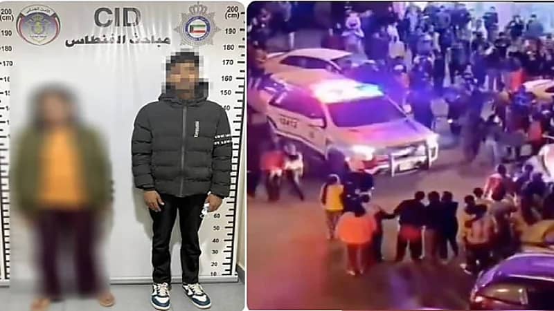 فتاة تُهرّب شابًا من دورية أمنية بالكويت