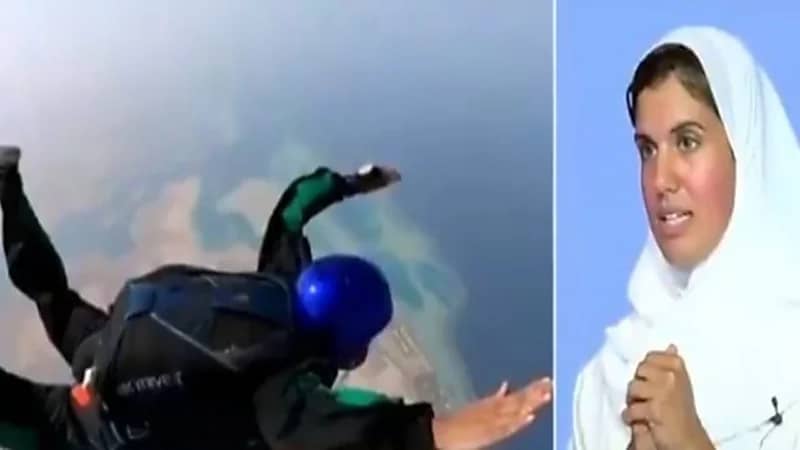 مواطنة تكشف عن تجربتها في القفز المظلي وتسلق الصخور "فيديو" 