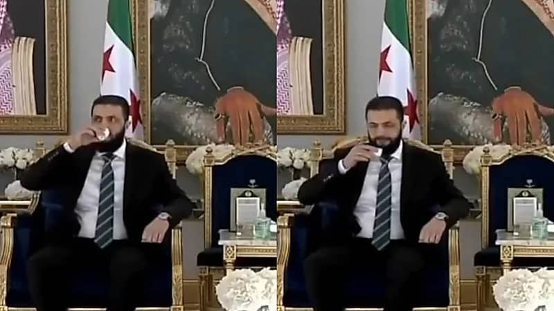 استقبال أحمد الشرع بـ القهوة السعودية في الرياض.. فيديو