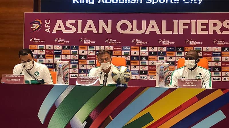 "رينارد": نحترم قميص الأخضر والجماهير تدعمنا للفوز