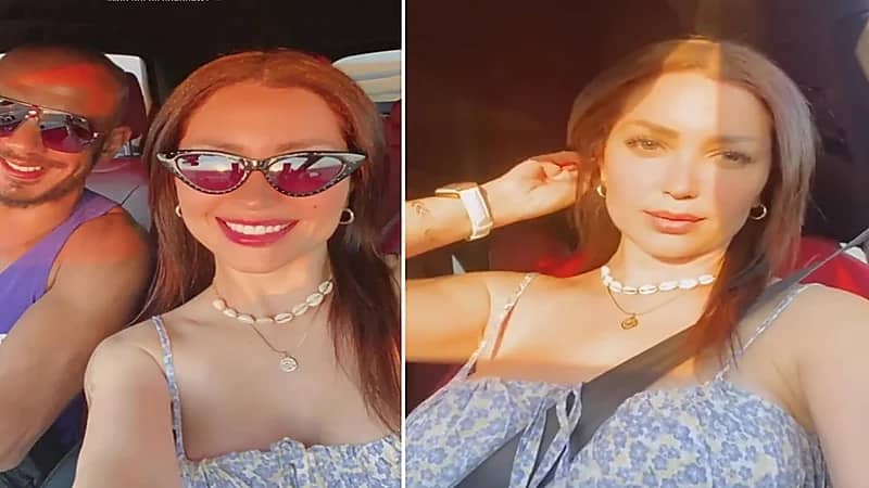 بالصور.. إطلالة صيفية لنسرين طافش مع زوجها
