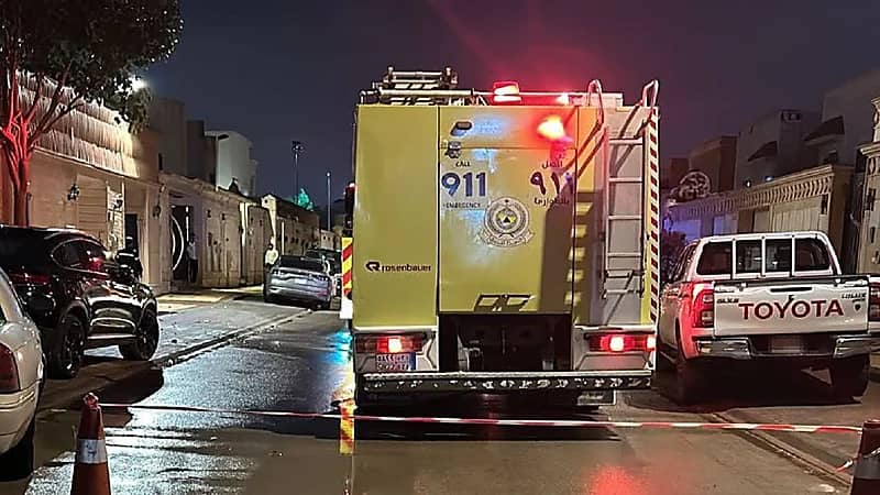 مدني الرياض يباشر حادث تسرب غاز بحي الفلاح