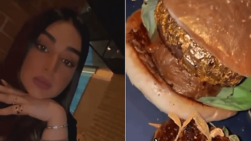 بالفيديو.. أمل الأنصاري تتناول "برجر بذهب 24 قراط"