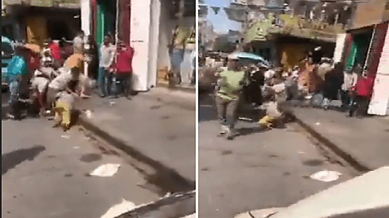 شاهد.. رجل يلقي الأموال على الناس بالشارع العام