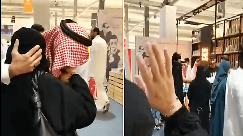 بالفيديو.. ردة فعل شاب سافرت والدته 300 كيلو لتراه في معرض الكتاب