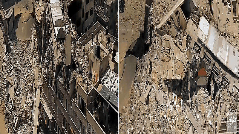 شاهد.. ‏لقطات جوية تظهر مدى الدمار الذي لحق بقطاع ‎غزة جراء القصف الإسرائيلي