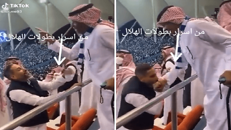 بالفيديو.. لفتة طيبة من سامي الجابر تجاه "عبدالله الدعيع" أثناء حضور نهائي أبطال آسيا